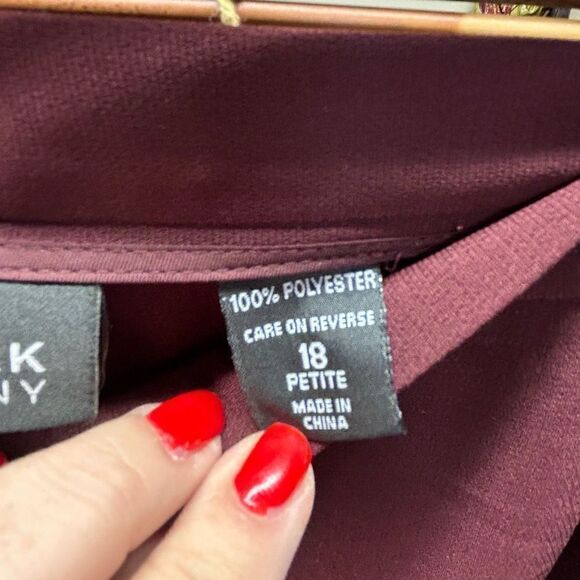 New York Company Size 18W Burgandy NWT Wide Cuffed Dress Pants - Picture 5 of 6